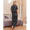 Ekouaer Silk Pajamas for Womens Set 2 Piece Fall Pjs Button Down Sleepwear(Black Butterfly)