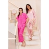 Ekouaer Silk Pajamas for Womens Set 2 Piece Fall Pjs Button Down Sleepwear(Hot Pink Leopard)