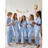 Ekouaer Silk Pajamas for Womens Set 2 Piece Fall Pjs Button Down Sleepwear(Light Blue)