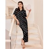Ekouaer Silk Pajamas for Womens Set 2 Piece Fall Pjs Button Down Sleepwear(Pink Heart)