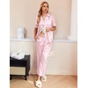 Ekouaer Silk Pajamas for Womens Set 2 Piece Fall Pjs Button Down Sleepwear(Pink Leopard)
