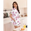 Ekouaer Women Lace Satin Pajama Set Button Down Silk Pjs Shorts Set XS-XXL(Pink Hydrangea)
