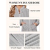 Ekouaer Women Plush Robe Zip Up Bathrobe Fleece Warm Housecoat with Pockets(Light Grey)
