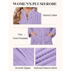 Ekouaer Women Plush Robe Zip Up Bathrobe Fleece Warm Housecoat with Pockets(Lilac Purple)