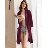 Ekouaer Women Robes Bathrobe Short Kimono Robe Soft Bathrobes with Pockets(Date Red)