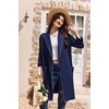 Ekouaer Women Robes Bathrobe Short Kimono Robe Soft Bathrobes with Pockets(Navy Blue)