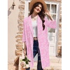 Ekouaer Women Robes Bathrobe Short Kimono Robe Soft Bathrobes with Pockets(Pink Flowers)