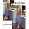 Ekouaer Women Robes Long Knit Bathrobe Soft Kimono Loungewear with Pockets(Grey)
