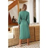 Ekouaer Women Robes Long Knit Bathrobe Soft Kimono Loungewear with Pockets(Grey Green)