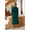 Ekouaer Women Robes Long Knit Bathrobe Soft Kimono Loungewear with Pockets(Lake Green)