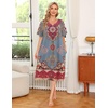 Ekouaer Women’s House Dress with Pockets(Ethnic Flower)