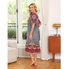 Ekouaer Women’s House Dress with Pockets(Ethnic Flower)