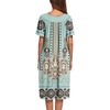 Ekouaer Women’s House Dress with Pockets(Royal Crest Aqua)