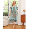 Ekouaer Women’s House Dress with Pockets(Royal Crest Aqua)