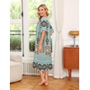 Ekouaer Women’s House Dress with Pockets(Royal Crest Aqua)