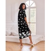 Ekouaer Womens Long Nightgown Short Sleeve Night Shirt Plus Size Sleepwear(Butterfly)