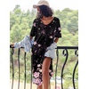 Ekouaer Womens Long Nightgown Short Sleeve Night Shirt Plus Size Sleepwear(Cherry Blossom)