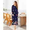 Ekouaer Women’s Long Sleeve Nightgown Full Length Nightshirt with Pockets(Butterfly Floral)