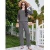 Ekouaer Women’s Pajama Sets Long Sleeve 2 Piece Lounge Sets 2026 Fall S-XXL(Dark Grey)