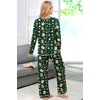 Ekouaer Women’s Pajama Sets Long Sleeve 2 Piece Lounge Sets 2026 Fall S-XXL(Green Christmas Print)