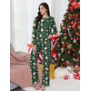 Ekouaer Women’s Pajama Sets Long Sleeve 2 Piece Lounge Sets 2026 Fall S-XXL(Green Christmas Print)