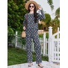 Ekouaer Women’s Pajama Sets Long Sleeve 2 Piece Lounge Sets 2026 Fall S-XXL(Grey Stars)