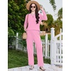 Ekouaer Women’s Pajama Sets Long Sleeve 2 Piece Lounge Sets 2026 Fall S-XXL(Pink)