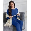 Ekouaer Women’s Pajama Sets Long Sleeve 2 Piece Lounge Sets 2026 Fall S-XXL(Sky Blue)