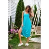 Ekouaer Women’s Sleeveless Nightgowns Long Sleep Dress Wide Strap Sleepwear(Deep Sky Blue)