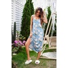 Ekouaer Women’s Sleeveless Nightgowns Long Sleep Dress Wide Strap Sleepwear(Light Blue Floral)
