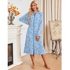 Ekouaer Zipper Robe for Women Long Bath Robe Soft Housecoat Hooded Bathrobe(Moon and Star)