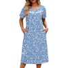 Blue White Floral