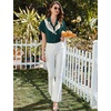 Ekouaer Pajamas for Women Set Button Up Bridal Pjs Ruffle Sleeve(Green)