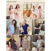 Ekouaer Pajamas for Women Set Button Up Bridal Pjs Ruffle Sleeve(Pastel Pink)