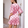 Ekouaer Silk Robes for Women Short Lightweight Bathrobe Satin Kimono Robes(Bow Pink)