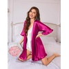 Ekouaer Silk Robes for Women Short Lightweight Bathrobe Satin Kimono Robes(Hot Pink)