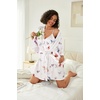 Ekouaer Women Silk Robe Set V Neck 2 Piece Bridal Robe Satin Bathrobe Set(Butterfly)