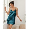 Ekouaer Women Silk Robe Set V Neck 2 Piece Bridal Robe Satin Bathrobe Set(Dark Green)