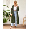 Ekouaer Women Zipper Robe Long Sleeve Housecoat Soft Nightgown with Pockets(Army Green)