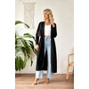 Ekouaer Women Zipper Robe Long Sleeve Housecoat Soft Nightgown with Pockets(Pure Black)