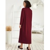 Ekouaer Women Zipper Robe Long Sleeve Housecoat Soft Nightgown with Pockets(Wine Red)
