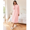 Ekouaer Women Zipper Robe Long Sleeves House Coat Soft Bathrobe Housecoat(A-light Pink)