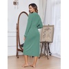 Ekouaer Womens Robes Lightweight Soft Knit Bathrobe Full Length Sleepwear(Celadon Green)