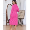 Ekouaer Womens Robes Lightweight Soft Knit Bathrobe Full Length Sleepwear(Hot Pink Leopard)