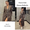 Ekouaer Womens Robes Lightweight Soft Knit Bathrobe Full Length Sleepwear(Leopard)