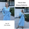 Ekouaer Womens Robes Lightweight Soft Knit Bathrobe Full Length Sleepwear(Light Blue Stars)