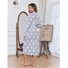Ekouaer Womens Robes Lightweight Soft Knit Bathrobe Full Length Sleepwear(Light Gray Stars)