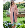 Ekouaer Womens Robes Lightweight Soft Knit Bathrobe Full Length Sleepwear(Misty Rose)