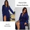 Ekouaer Womens Robes Lightweight Soft Knit Bathrobe Full Length Sleepwear(Navy Blue)