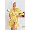 Ekouaer Women’s Satin Robes Short Silk Kimono Bath Robe with Pockets(Teddy Bear)
